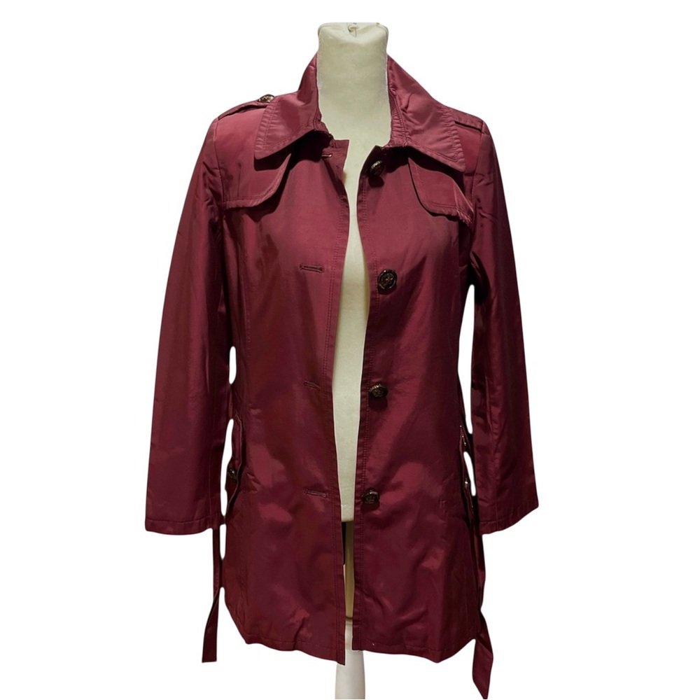 DKNY Burgundy Trench Coat, EUC, PS